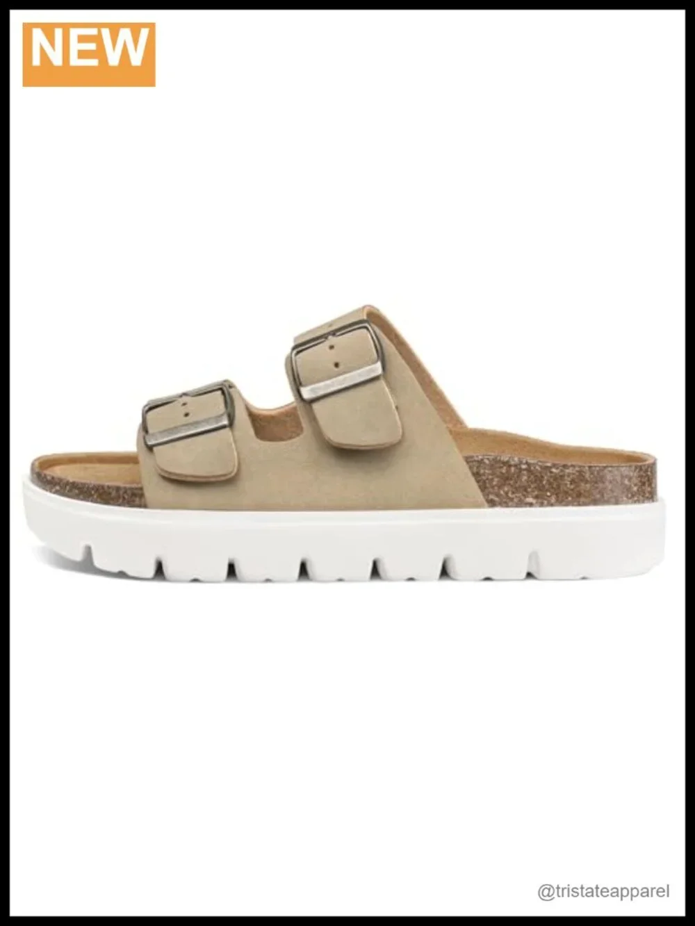 Comfortable Arch Support Cork Footbed Platform Wedge Sandals with Adjustable